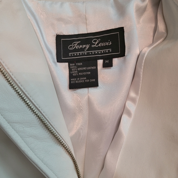 Terry Lewis White Lamb Leather Jacket - Picture 5 of 5